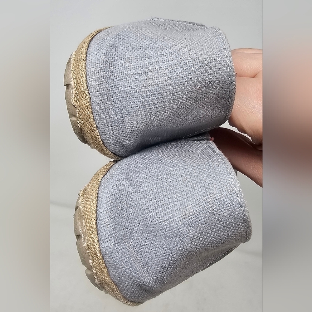 Crocs Angeline Blue Canvas Ballet Flat Comfort Slip Ons Size 6 - Picture 8 of 11